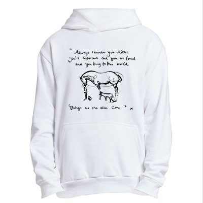 Boy Mole Fox And Horse Quote Always Remember You Matter Urban Pullover Hoodie