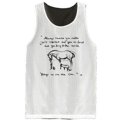 Boy Mole Fox And Horse Quote Always Remember You Matter Mesh Reversible Basketball Jersey Tank