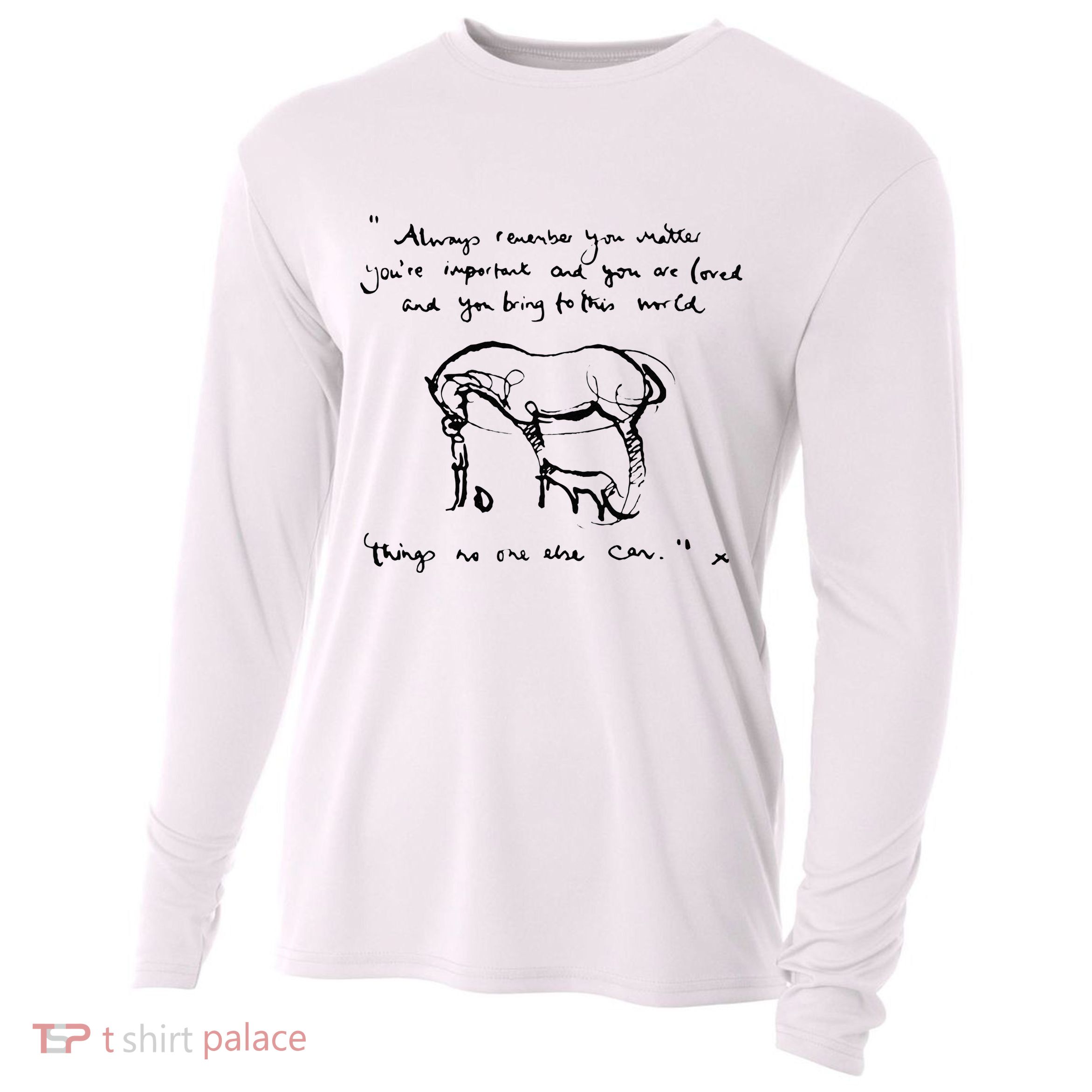 Boy Mole Fox And Horse Quote Always Remember You Matter Cooling Performance Long Sleeve Crew
