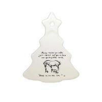 Boy Mole Fox And Horse Quote Always Remember You Matter Ceramic Tree Ornament