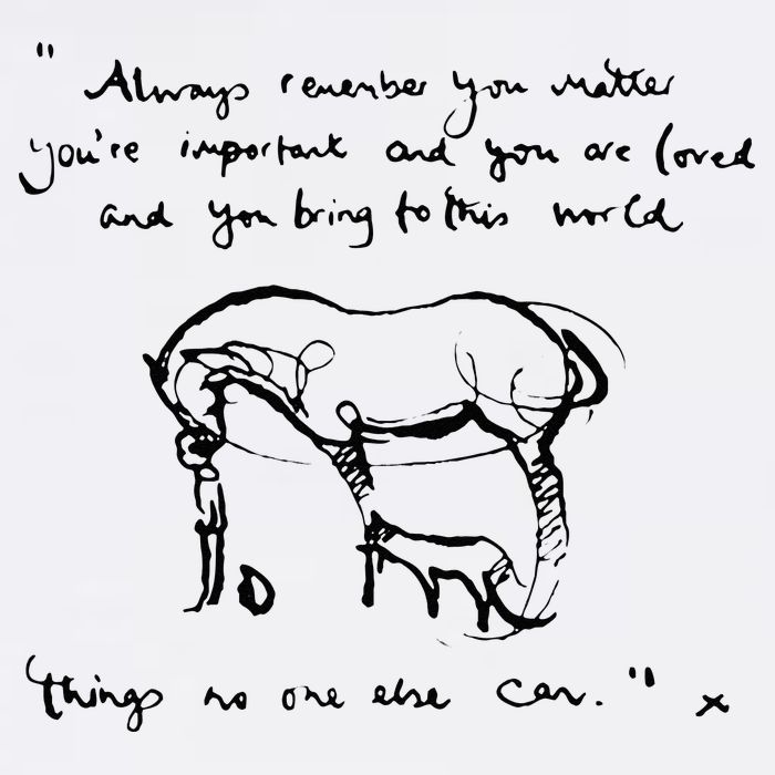 Boy Mole Fox And Horse Quote Always Remember You Matter Baby Bodysuit