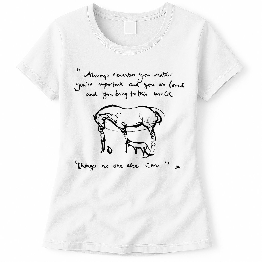 Boy Mole Fox And Horse Quote Always Remember You Matter Womens T-Shirt