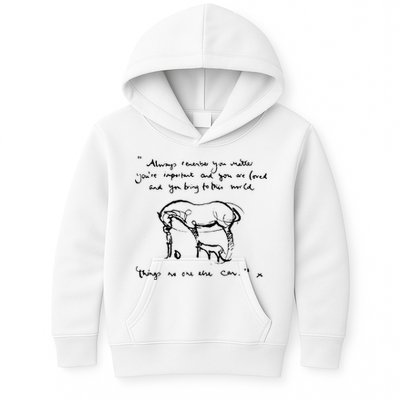 Boy Mole Fox And Horse Quote Always Remember You Matter Kids Hoodie