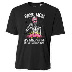 Band Mom Funny Marching Band Mom Marching Band Mama Cooling Performance Crew T-Shirt