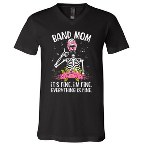 Band Mom Funny Marching Band Mom Marching Band Mama V-Neck T-Shirt