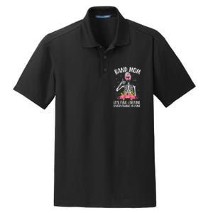 Band Mom Funny Marching Band Mom Marching Band Mama Dry Zone Grid Polo