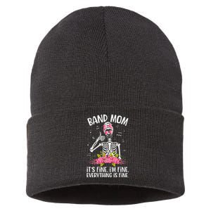 Band Mom Funny Marching Band Mom Marching Band Mama Sustainable Knit Beanie