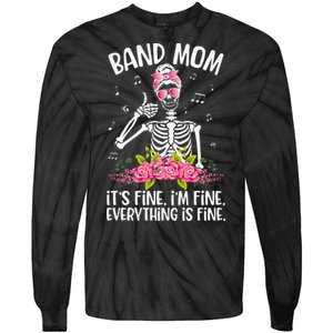 Band Mom Funny Marching Band Mom Marching Band Mama Tie-Dye Long Sleeve Shirt