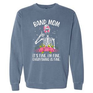 Band Mom Funny Marching Band Mom Marching Band Mama Garment-Dyed Sweatshirt