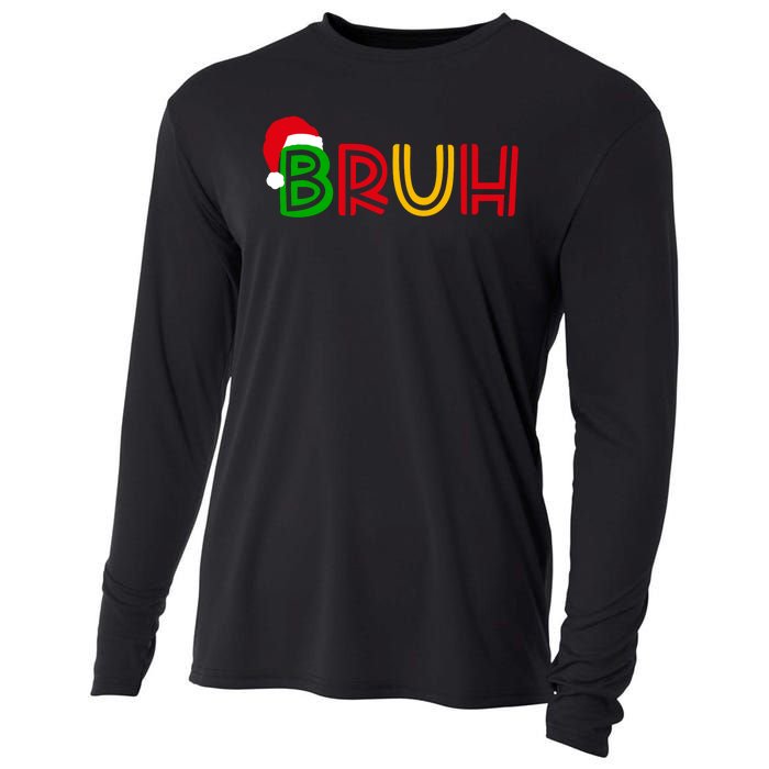 Bruh Meme Funny Saying Bro Greeting Teens Christmas Cooling Performance Long Sleeve Crew