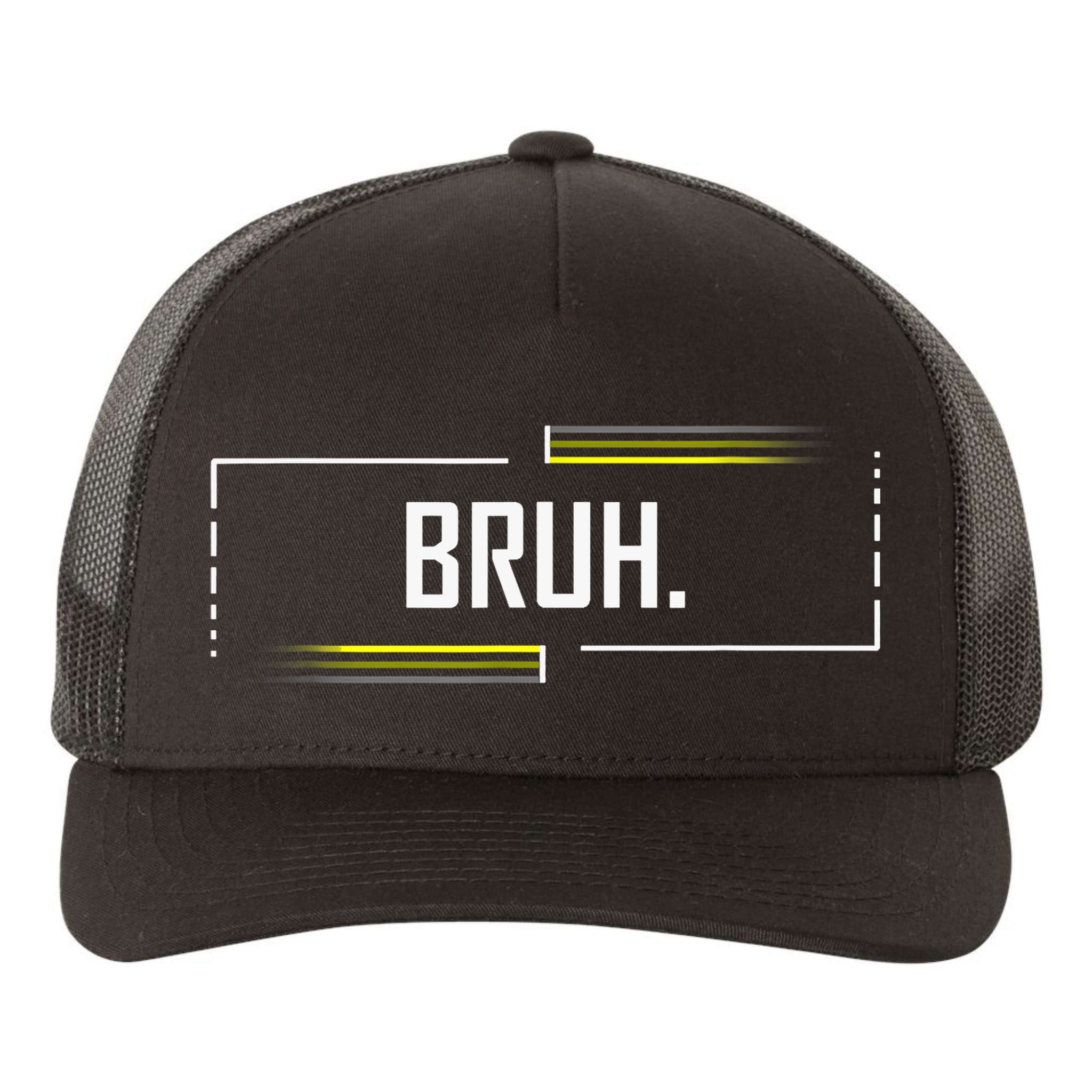 Bruh Meme Funny Saying Brother Greeting Funny Saying Teens Yupoong Adult 5-Panel Trucker Hat