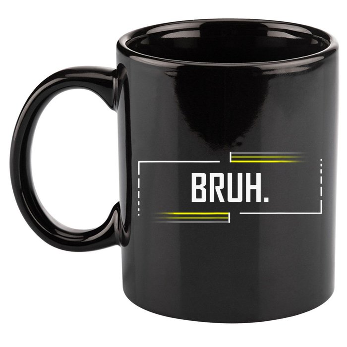 Bruh Meme Funny Saying Brother Greeting Funny Saying Teens 11oz C Handle Ceramic Mug