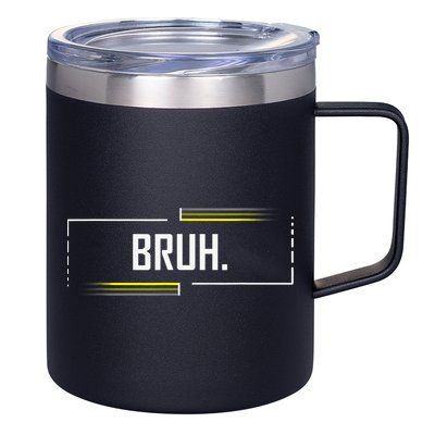 Bruh Meme Funny Saying Brother Greeting Funny Saying Teens 12oz Stainless Steel Coffee Mug