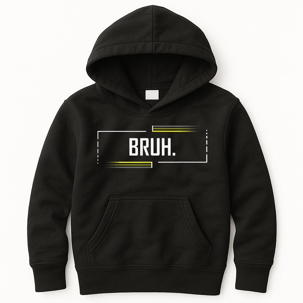 Bruh Meme Funny Saying Brother Greeting Funny Saying Teens Kids Hoodie