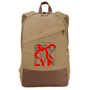 Brooklyn Moving Forward Never Look Back Cotton Canvas Backpack