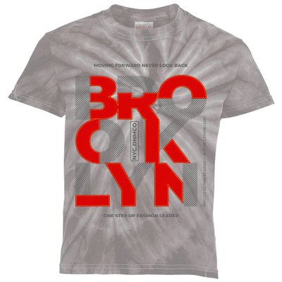 Brooklyn Moving Forward Never Look Back Kids Tie-Dye T-Shirt