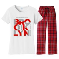 Brooklyn Moving Forward Never Look Back Women's Flannel Pajama Set