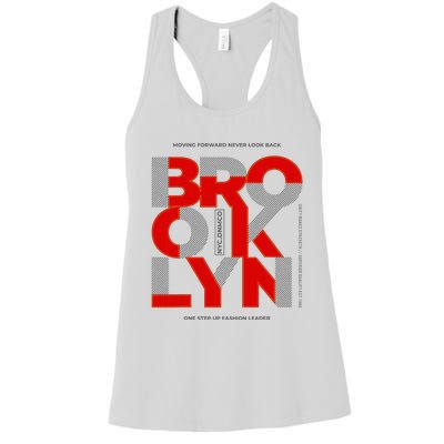 Brooklyn Moving Forward Never Look Back Women's Racerback Tank