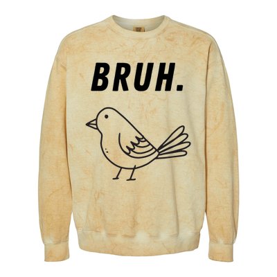 Bruh Meme Funny Saying Brother Greeting Teens Colorblast Crewneck Sweatshirt