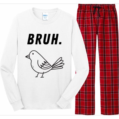 Bruh Meme Funny Saying Brother Greeting Teens Long Sleeve Pajama Set