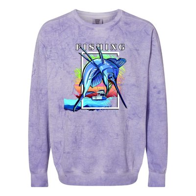 Blue Marlin Fishing Club Colorblast Crewneck Sweatshirt