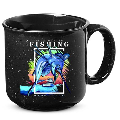 Blue Marlin Fishing Club 15oz Campfire Ceramic Mug