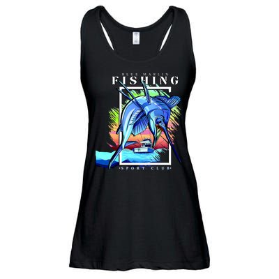 Blue Marlin Fishing Club Ladies Essential Flowy Tank