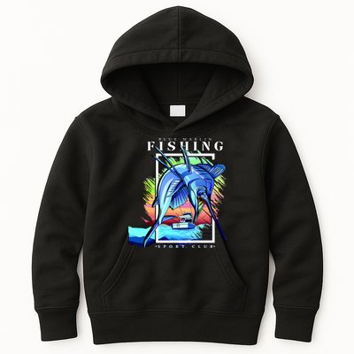 Blue Marlin Fishing Club Kids Hoodie