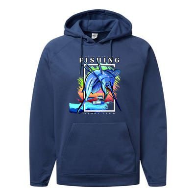 Blue Marlin Fishing Club Performance Fleece Hoodie