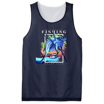 Blue Marlin Fishing Club Mesh Reversible Basketball Jersey Tank