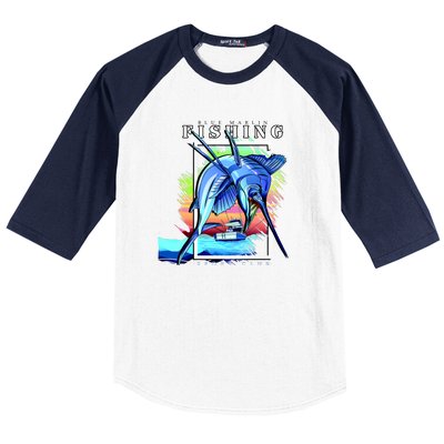 Blue Marlin Fishing Club Baseball Sleeve Shirt