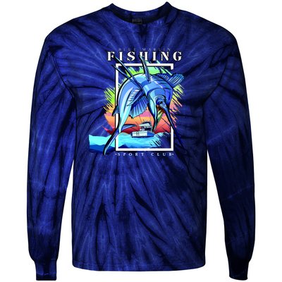 Blue Marlin Fishing Club Tie-Dye Long Sleeve Shirt