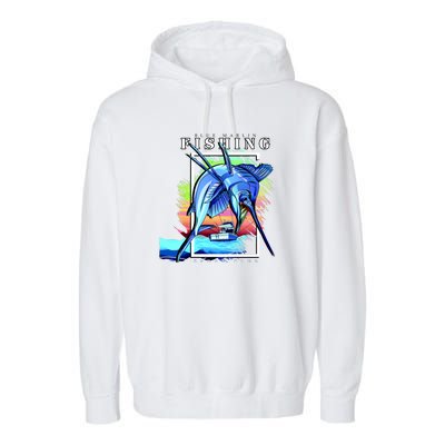 Blue Marlin Fishing Club Garment-Dyed Fleece Hoodie