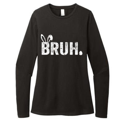 Bruh Meme Funny Saying Bro Greeting Teens Boy Easter Day Womens CVC Long Sleeve Shirt