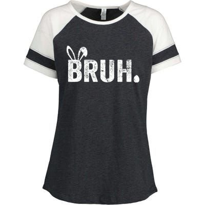 Bruh Meme Funny Saying Bro Greeting Teens Boy Easter Day Enza Ladies Jersey Colorblock Tee