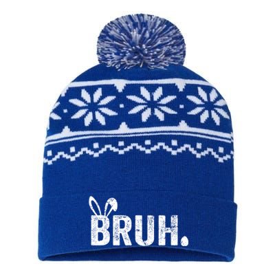 Bruh Meme Funny Saying Bro Greeting Teens Boy Easter Day USA-Made Snowflake Beanie