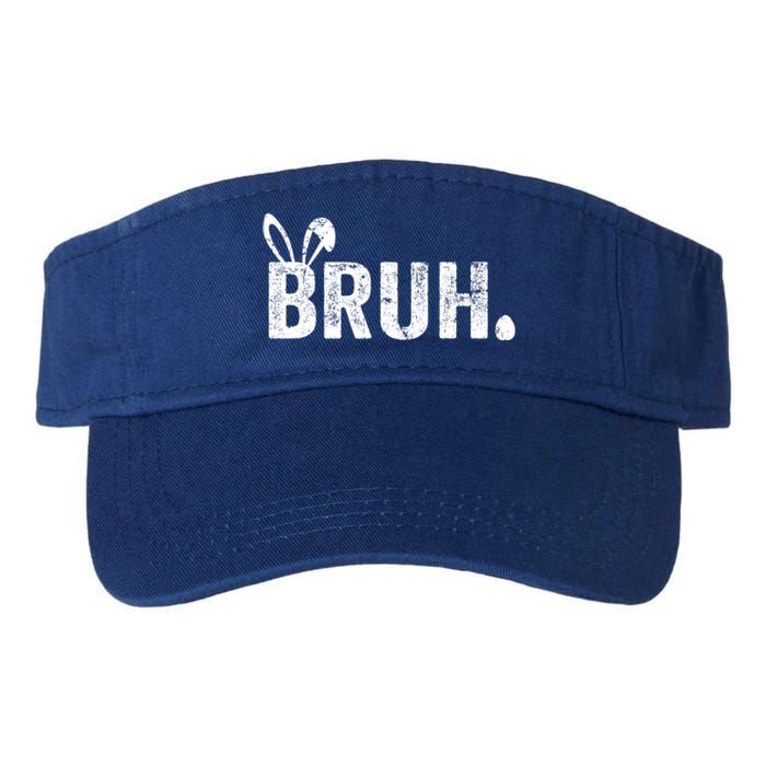 Bruh Meme Funny Saying Bro Greeting Teens Boy Easter Day Valucap Bio-Washed Visor