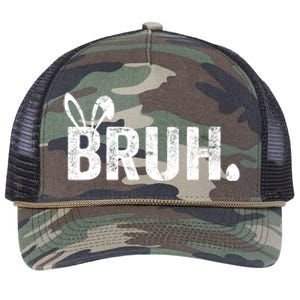 Bruh Meme Funny Saying Bro Greeting Teens Boy Easter Day Retro Rope Trucker Hat Cap