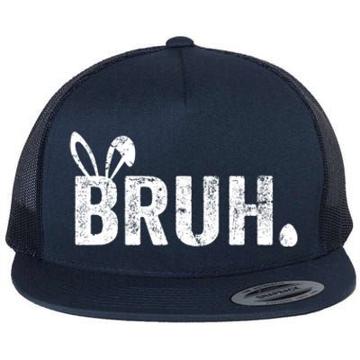 Bruh Meme Funny Saying Bro Greeting Teens Boy Easter Day Flat Bill Trucker Hat