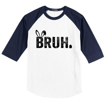 Bruh Meme Funny Saying Bro Greeting Teens Boy Easter Day Baseball Sleeve Shirt