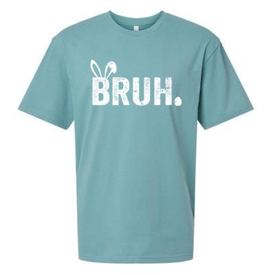 Bruh Meme Funny Saying Bro Greeting Teens Boy Easter Day Sueded Cloud Jersey T-Shirt