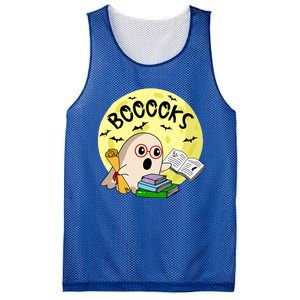 Boooks Moon Ghost Halloween Bookworm Reading Lover Gift Mesh Reversible Basketball Jersey Tank