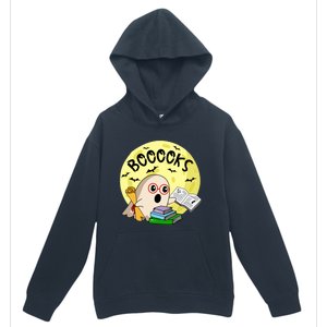 Boooks Moon Ghost Halloween Bookworm Reading Lover Gift Urban Pullover Hoodie