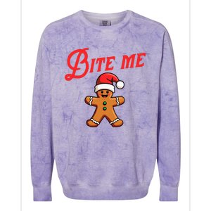 Bite Me Gingerbread Cookie Colorblast Crewneck Sweatshirt