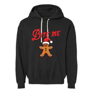 Bite Me Gingerbread Cookie Garment-Dyed Fleece Hoodie