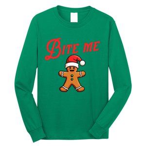 Bite Me Gingerbread Cookie Long Sleeve Shirt