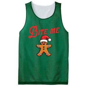 Bite Me Gingerbread Cookie Mesh Reversible Basketball Jersey Tank