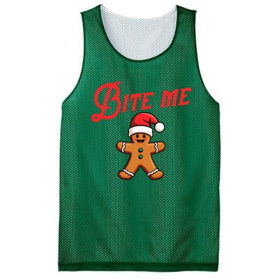 Bite Me Gingerbread Cookie Mesh Reversible Basketball Jersey Tank