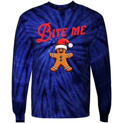 Bite Me Gingerbread Cookie Tie-Dye Long Sleeve Shirt