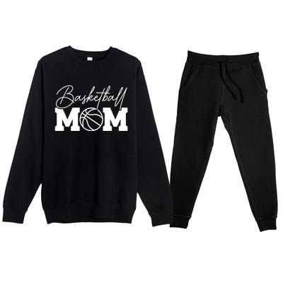 Basketball Mom Gift Premium Crewneck Sweatsuit Set